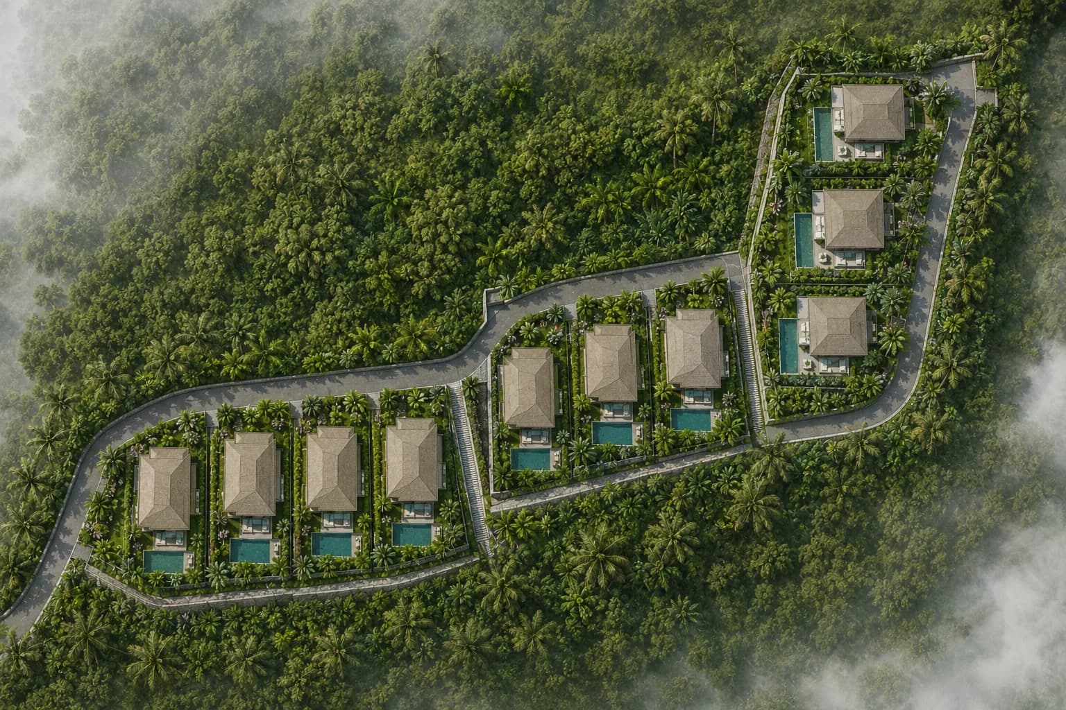 Tegallinggah Hills masterplan — Villa Hippy